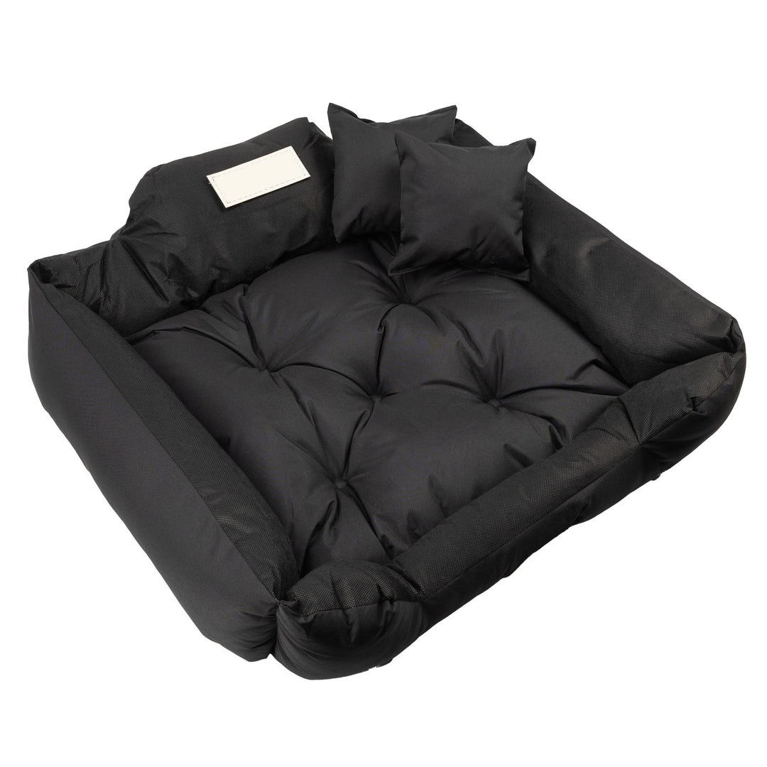 Cama para mascotas GreenBlue, negra, rectangular, dimensiones exteriores: 75 x 65 cm, interiores: 60 x 50 cm GB241 BL