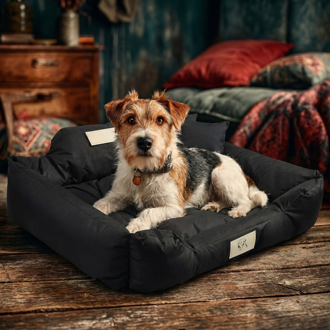 Cama para mascotas GreenBlue, negra, rectangular, dimensiones exteriores: 75 x 65 cm, interiores: 60 x 50 cm GB241 BL