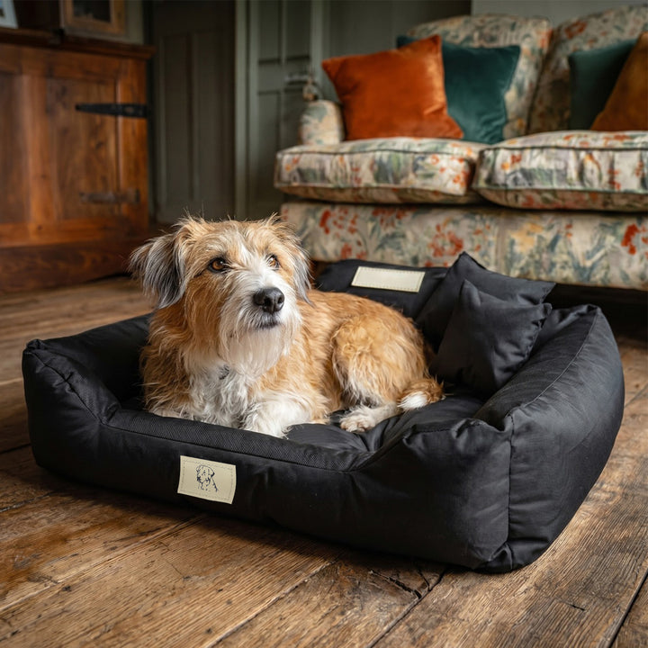 Cama para mascotas GreenBlue, negra, rectangular, dimensiones exteriores: 75 x 65 cm, interiores: 60 x 50 cm GB241 BL