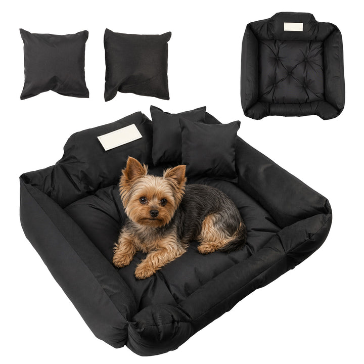 Cama para mascotas GreenBlue, negra, rectangular, dimensiones exteriores: 75 x 65 cm, interiores: 60 x 50 cm GB241 BL