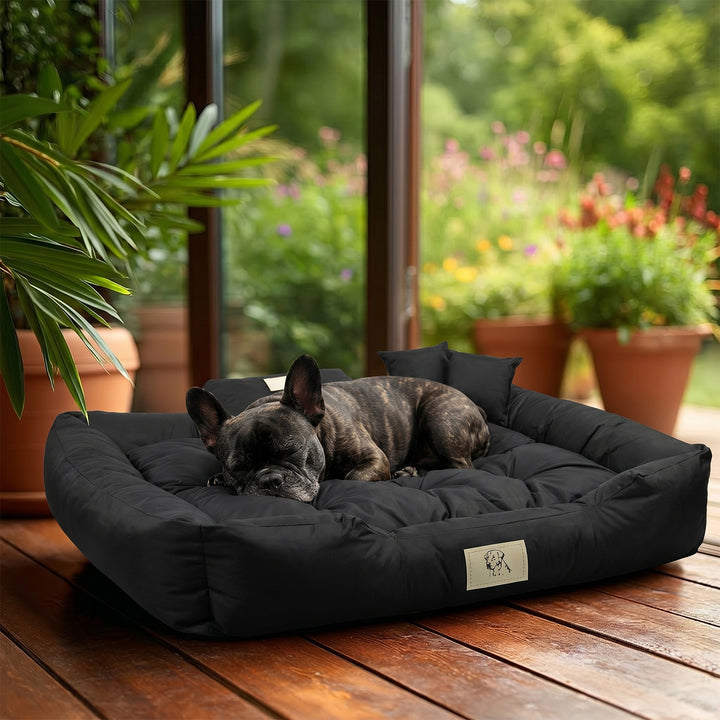 Cama para mascotas GreenBlue, negra, rectangular, dimensiones exteriores: 115 x 95 cm, interiores: 100 x 80 cm GB240 BL