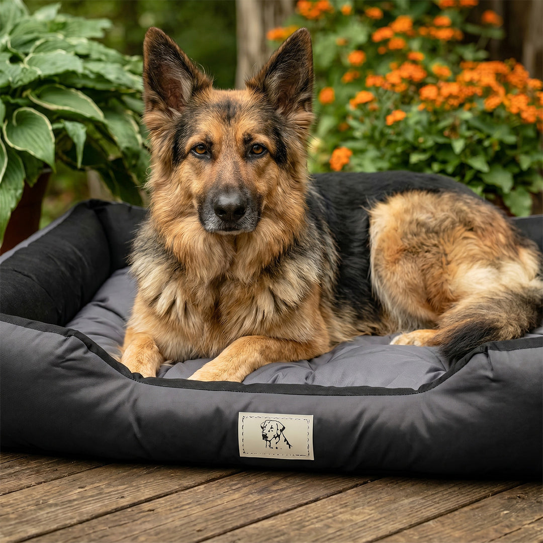 Cama para mascotas GreenBlue, gris oscuro, rectangular, dimensiones exteriores: 115 x 95 cm, interiores: 100 x 80 cm GB240 GR