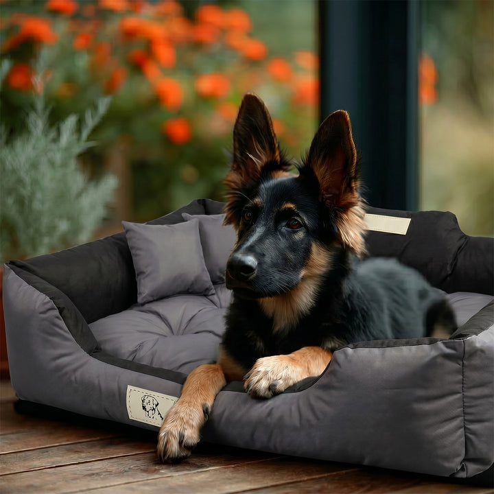 Cama para mascotas GreenBlue, gris oscuro, rectangular, dimensiones exteriores: 115 x 95 cm, interiores: 100 x 80 cm GB240 GR
