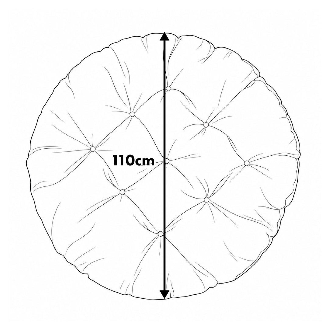 Cojín GreenBlue, gris, de jardín, con diseño de nido de cigüeña, 110 cm, GB243 GR
