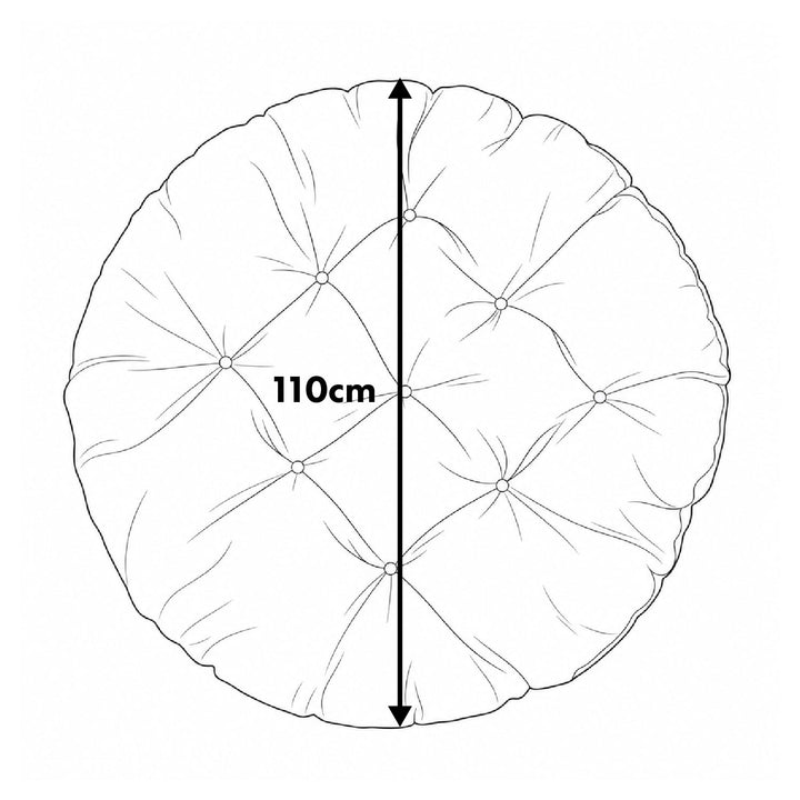 Cojín GreenBlue, gris, de jardín, con diseño de nido de cigüeña, 110 cm, GB243 GR