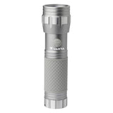 Linterna manual LED UV 15638 de aluminio, longitud de onda UV de 395-400 nm, tecnología Multi LED + pilas Varta incluidas