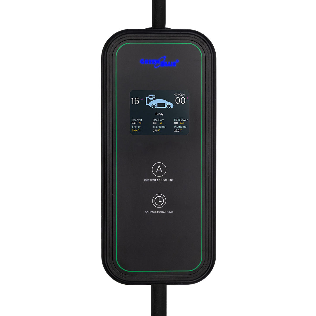 Cargador para vehículos eléctricos (EV) y híbridos enchufados (PHEV) GreenBlue, portátil, tipo 2, longitud del cable: 6,8 m, IP65, 11 kW, 220-380 V CA, 50/60 Hz, 16 A, trifásico, GB1100