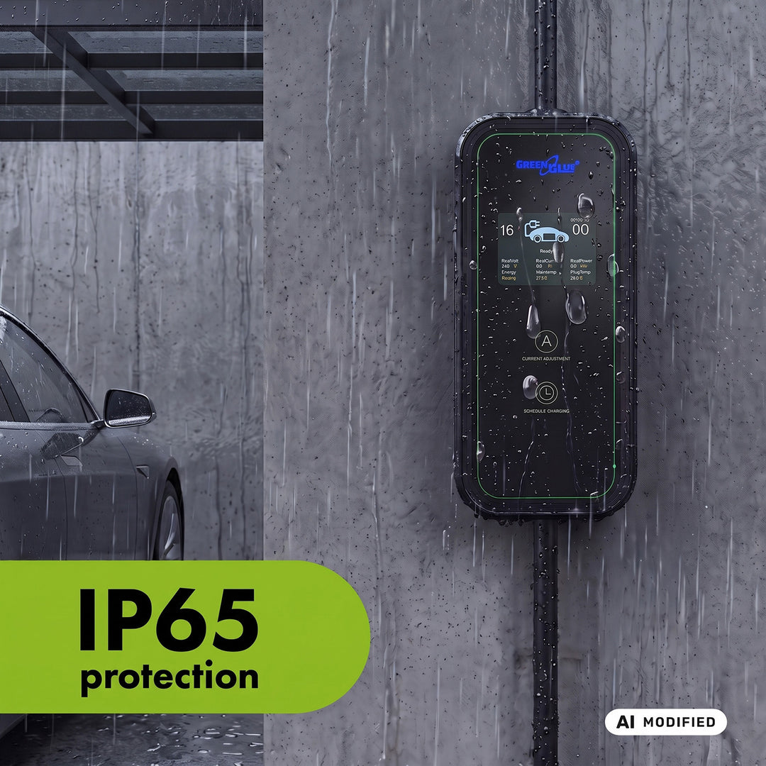 Cargador para vehículos eléctricos (EV) y híbridos enchufados (PHEV) GreenBlue, portátil, tipo 2, longitud del cable: 6,8 m, IP65, 11 kW, 220-380 V CA, 50/60 Hz, 16 A, trifásico, GB1100