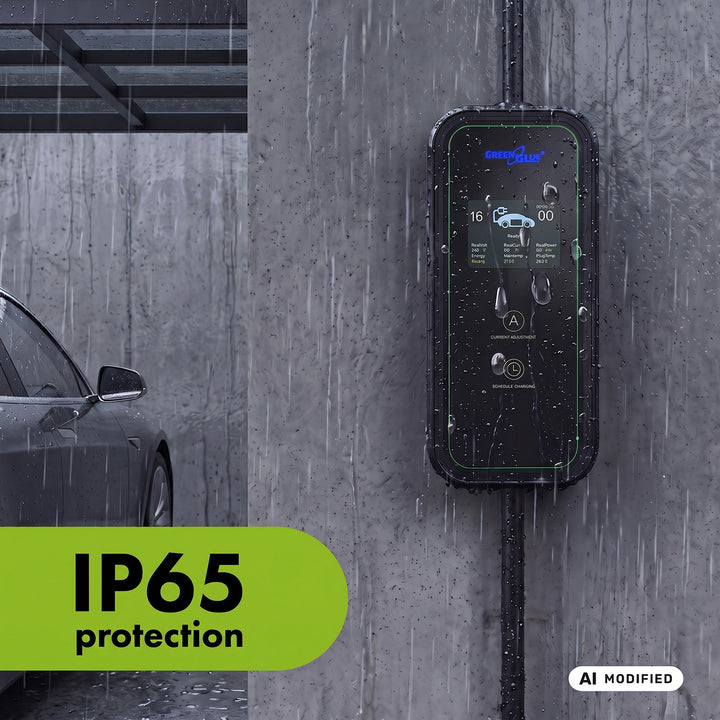 Cargador para vehículos eléctricos (EV) y híbridos enchufados (PHEV) GreenBlue, portátil, tipo 2, longitud del cable: 6,8 m, IP65, 11 kW, 220-380 V CA, 50/60 Hz, 16 A, trifásico, GB1100