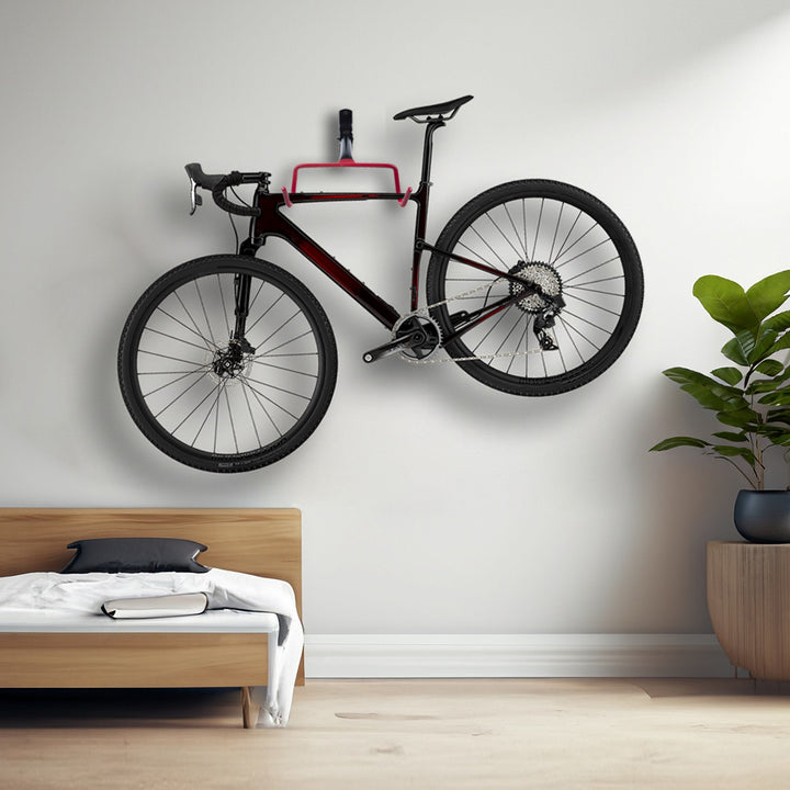 Soporte o colgador de pared para bicicletas Maclean, horizontal, acero, carga máxima de 30 kg, MC-430, 3 unidades