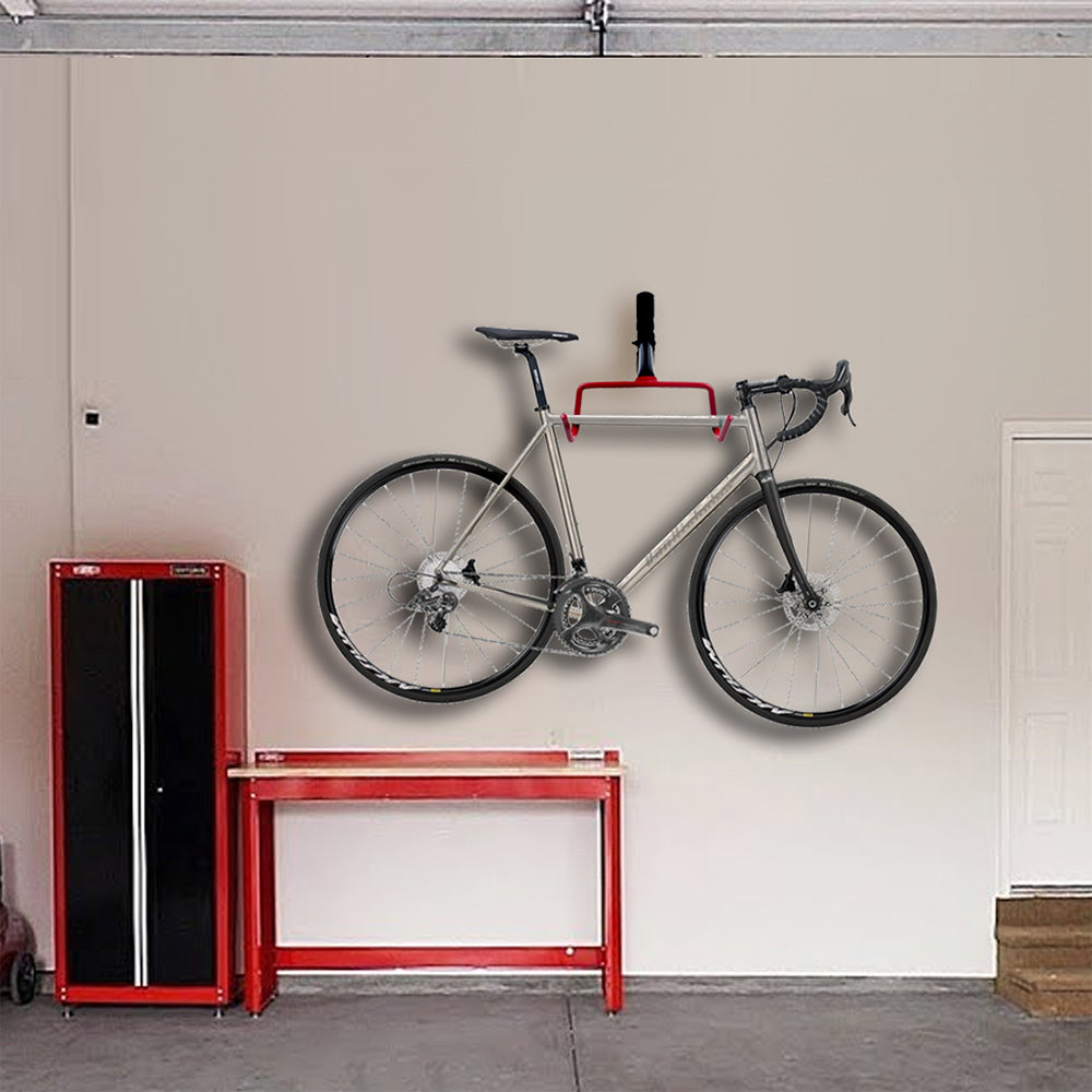 Soporte o colgador de pared para bicicletas Maclean, horizontal, acero, carga máxima de 30 kg, MC-430, 4 unidades