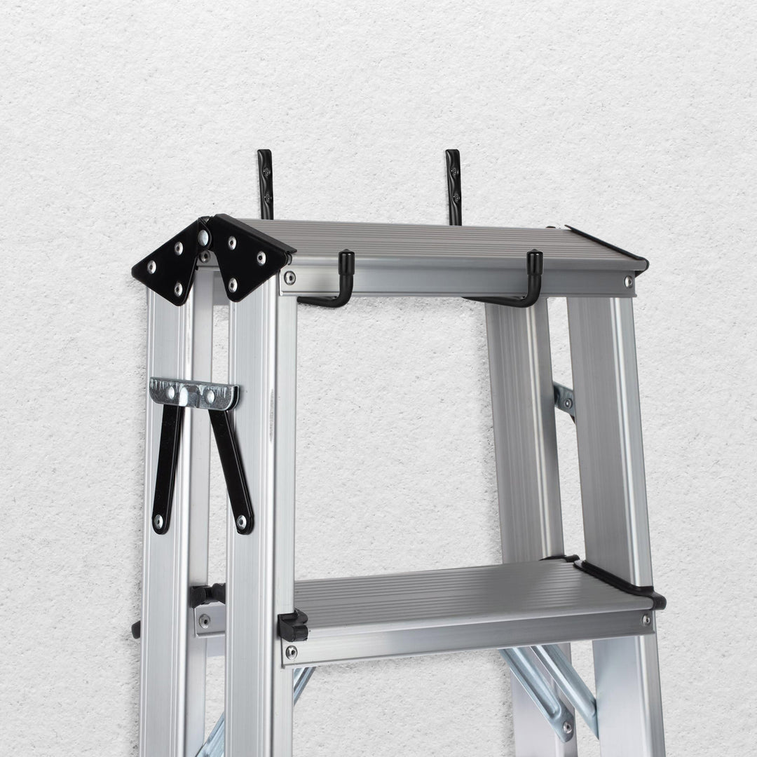 Juego de 4 soportes de pared Maclean, para neumáticos, ruedas, escaleras y bicicletas, de acero, carga máxima de 22 kg por soporte, MC-488