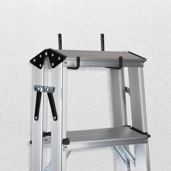Juego de 4 soportes de pared Maclean, para neumáticos, ruedas, escaleras y bicicletas, de acero, carga máxima de 22 kg por soporte, MC-488