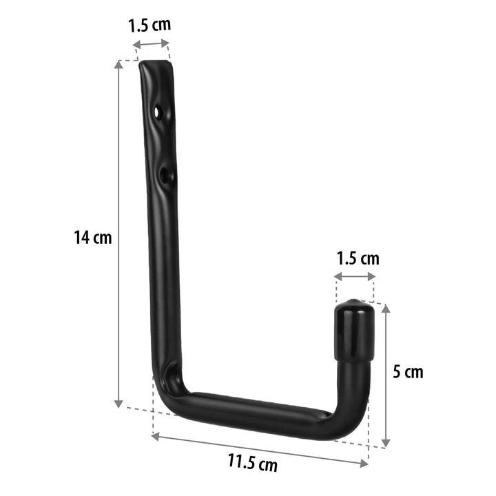 Juego de 6 soportes de pared Maclean, para neumáticos, ruedas, escaleras, bicicletas, de acero, carga máxima de 22 kg por soporte, MC-488