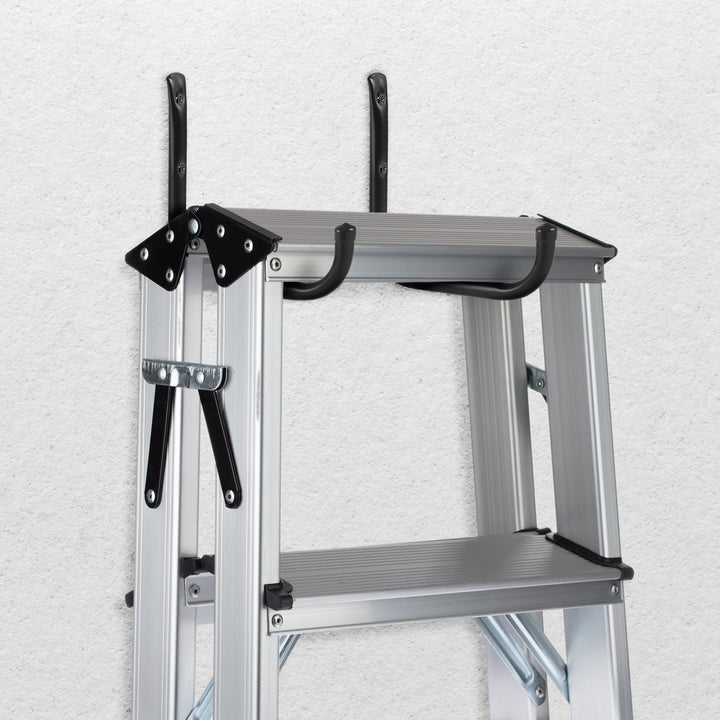 Juego de 4 soportes de pared Maclean, para neumáticos, ruedas, escaleras, bicicletas, de acero, carga máxima de 22 kg por soporte, MC-487