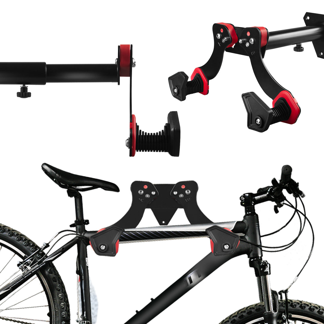Soporte de pared para bicicletas Maclean, acero, carga máxima de 30 kg, MC-449, 3 unidades