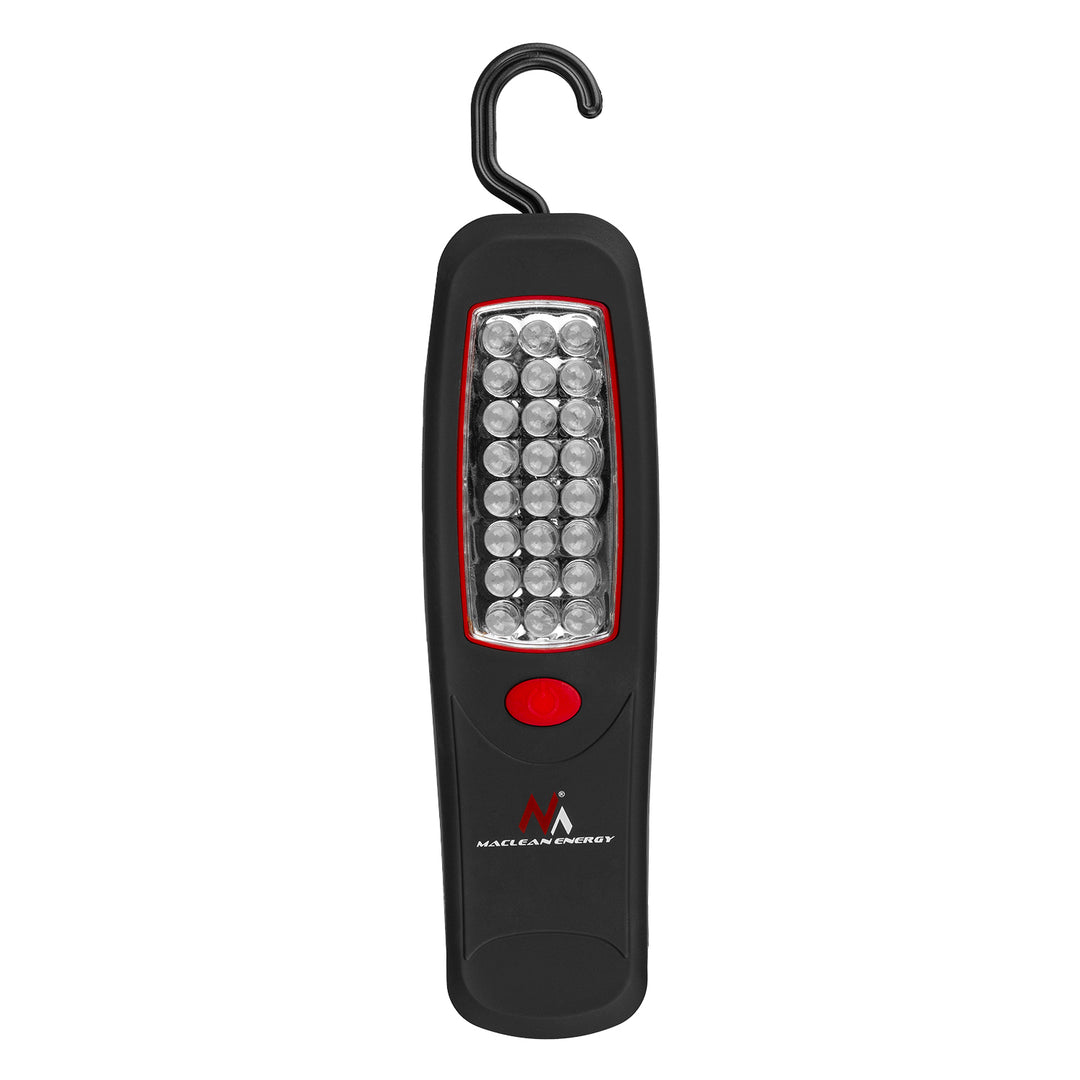 2 lámparas de taller Maclean de 24 LED, imán, gancho, MCE03 + 6 pilas R-06, R06, AA, LR06 de 1,5 V VARTA Longlife Power
