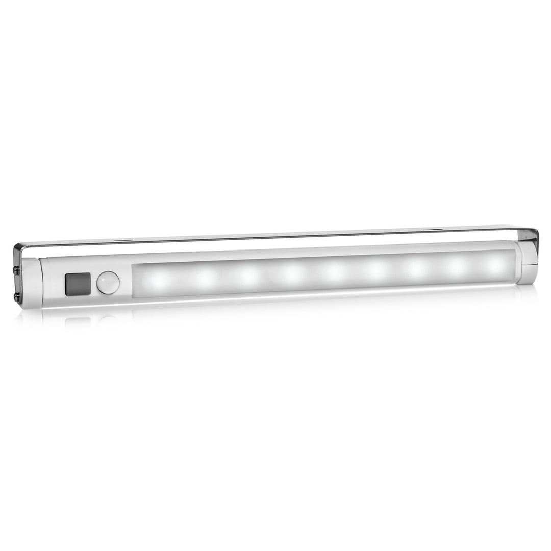 2 lámparas LED de cocina Maclean, para debajo de los armarios, 9 SMD, a pilas, con sensor PIR de encendido/apagado, MCE166 + 6 pilas R-06 R06 AA LR06 de 1,5 V VARTA Longlife Power