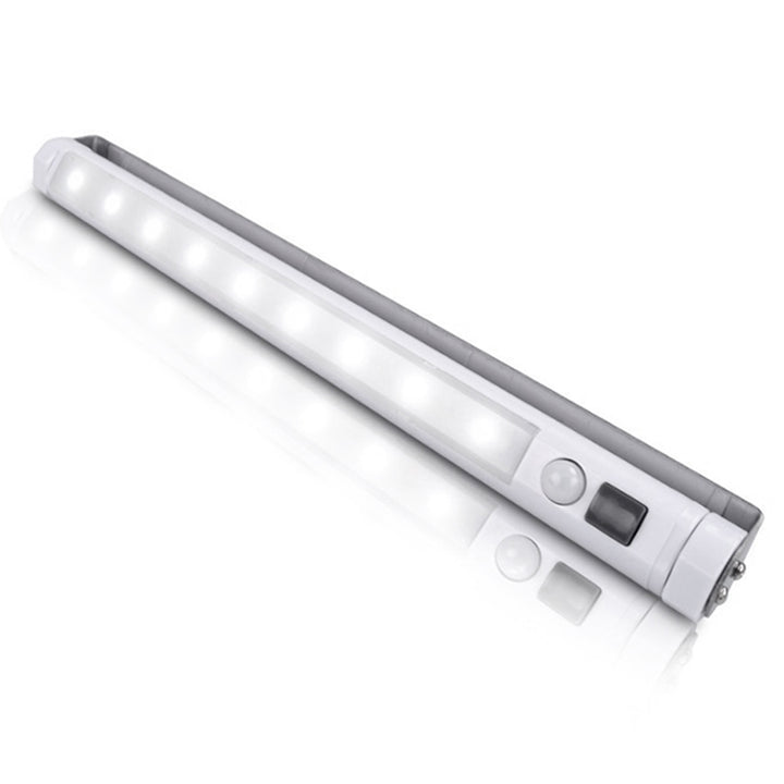 2 lámparas LED de cocina Maclean, para debajo de los armarios, 9 SMD, a pilas, con sensor PIR de encendido/apagado, MCE166 + 6 pilas R-06 R06 AA LR06 de 1,5 V VARTA Longlife Power