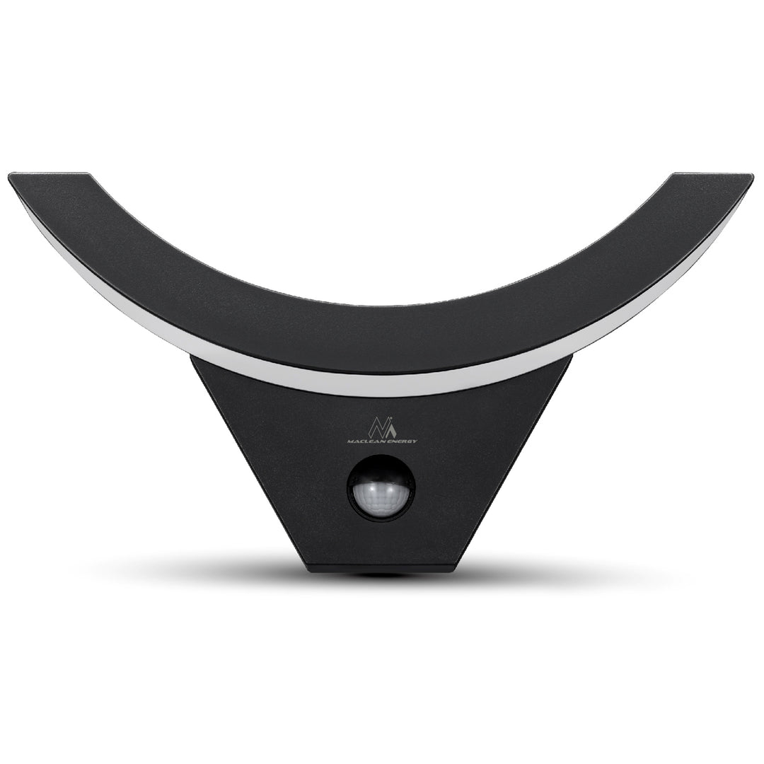 Lámpara LED con sensor de movimiento Maclean, sensor de movimiento por infrarrojos, color negro, 10 W, IP54, 800 lm, MCE290 B, 2 unidades