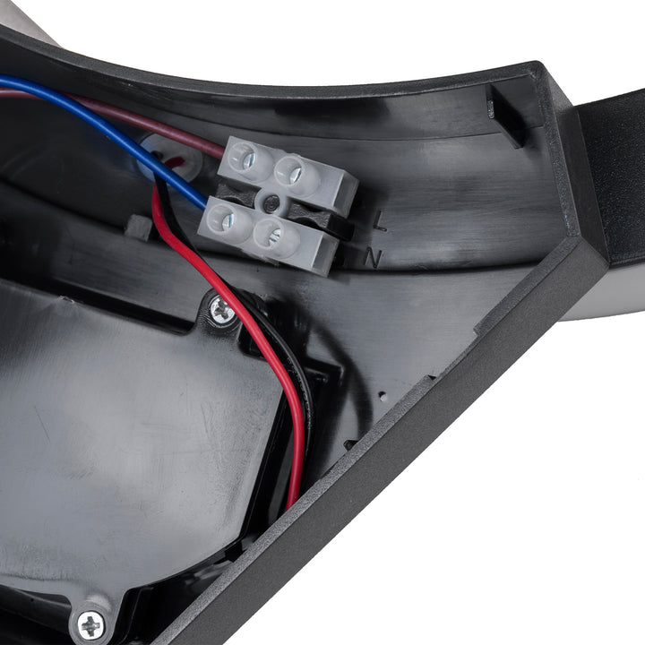 Lámpara LED con sensor de movimiento Maclean, sensor de movimiento por infrarrojos, color negro, 10 W, IP54, 800 lm, MCE290 B, 2 unidades