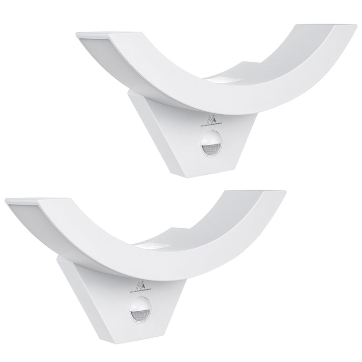Lámpara LED con sensor de movimiento Maclean, sensor PIR, color blanco, 10 W, IP54, 800 lm, MCE290 W, 2 unidades