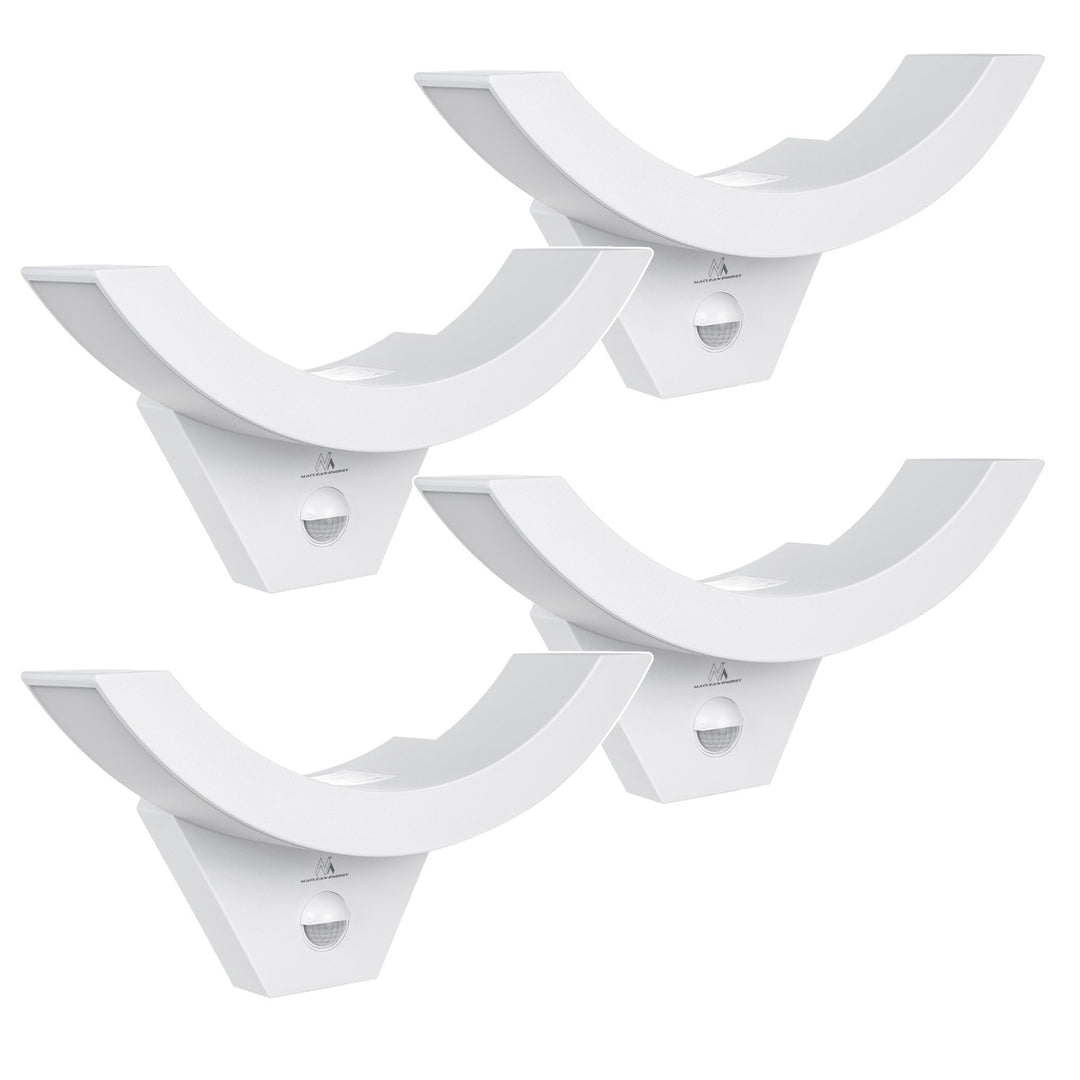 Lámpara LED con sensor de movimiento Maclean, sensor PIR, color blanco, 10 W, IP54, 800 lm, MCE290 W, 4 unidades