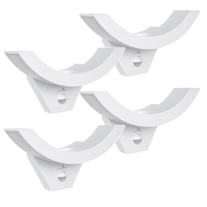 Lámpara LED con sensor de movimiento Maclean, sensor PIR, color blanco, 10 W, IP54, 800 lm, MCE290 W, 4 unidades
