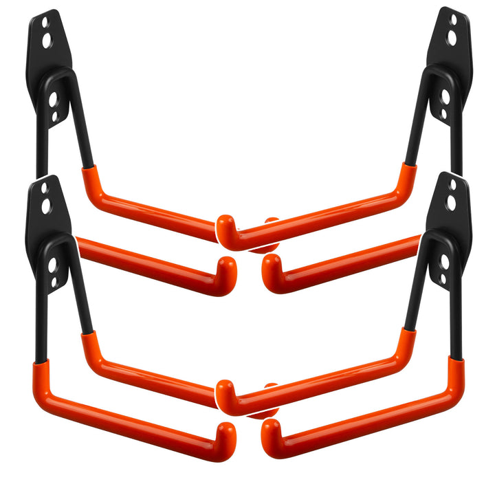 Soporte / colgador de pared para garaje Maclean, para neumáticos, herramientas de jardinería, escaleras, mangueras, bicicletas, carga máxima de 50 kg, MC-443, 4 unidades
