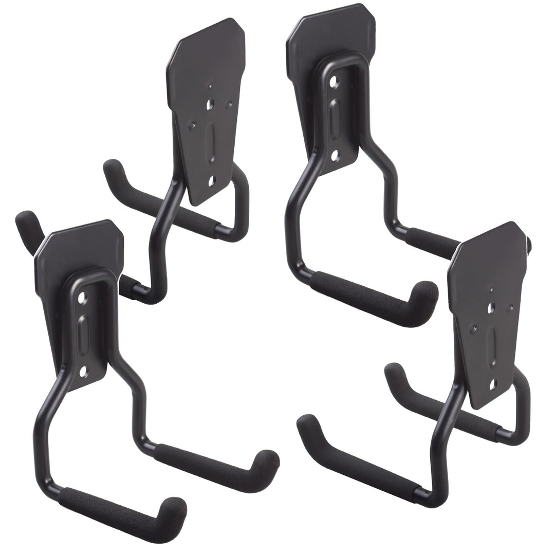 Soporte / colgador de pared para garaje Maclean, para neumáticos, herramientas de jardinería, escaleras, mangueras de jardín, máx. 35 kg, MC-439, 4 unidades