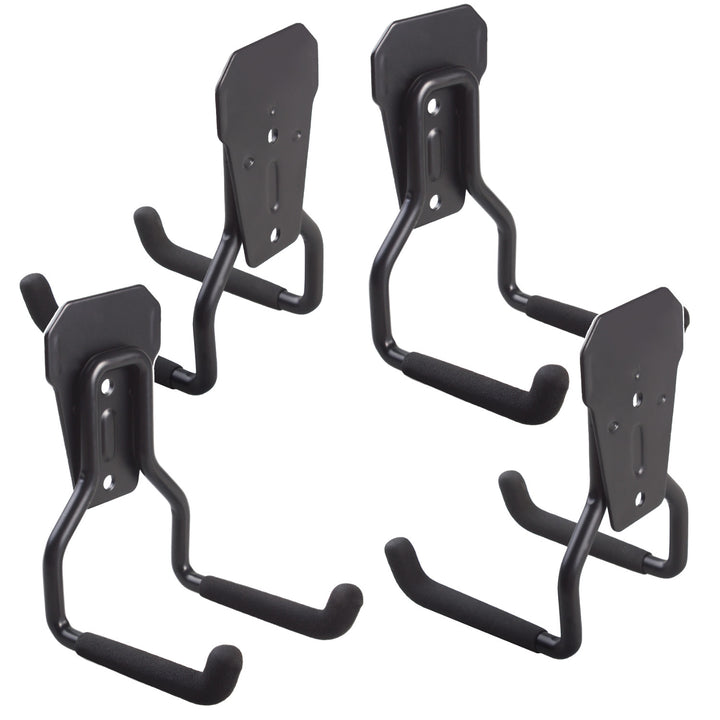 Soporte / colgador de pared para garaje Maclean, para neumáticos, herramientas de jardinería, escaleras, mangueras de jardín, máx. 35 kg, MC-439, 4 unidades