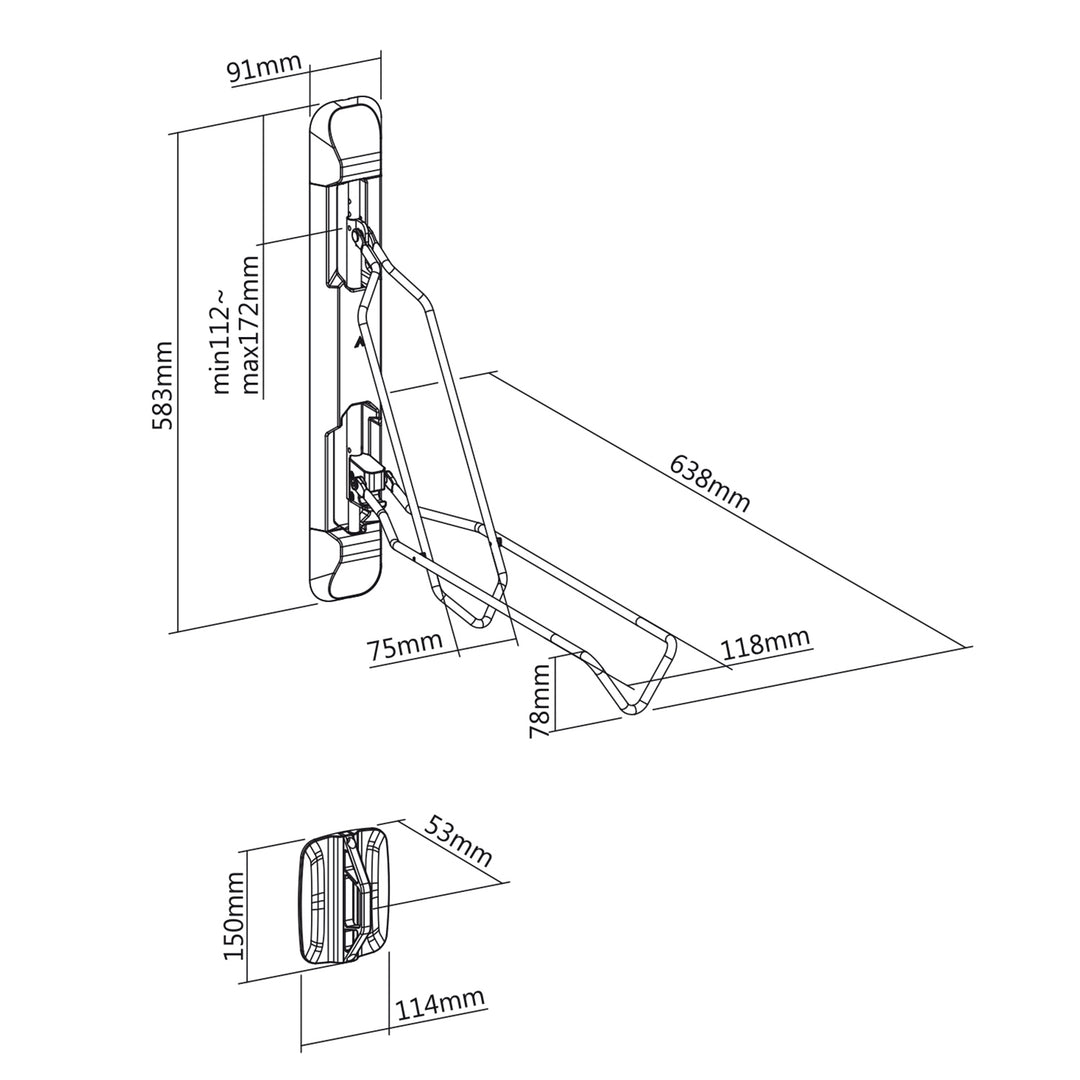 Soporte de pared para bicicletas Maclean, máx. 35 kg, MC-471, 4 unidades