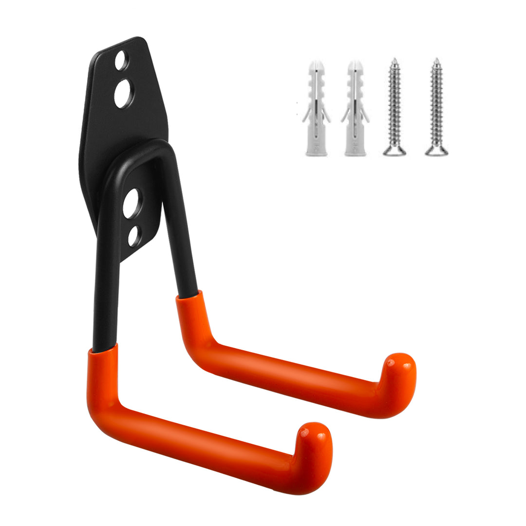 Soporte de pared para garaje Maclean, para neumáticos, herramientas de jardinería, escaleras y mangueras. De acero, carga máxima de 70 kg, MC-442, 3 unidades