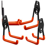 Soporte de pared para garaje Maclean, para neumáticos, herramientas de jardinería, escaleras y mangueras. De acero, carga máxima de 70 kg, MC-442, 4 unidades