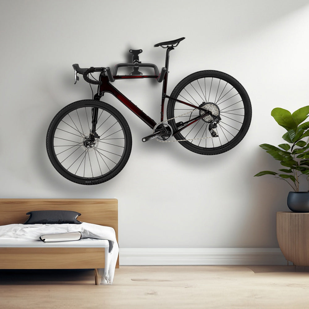 Soporte o colgador de pared para bicicletas Maclean, horizontal, acero, carga máxima de 30 kg, MC-431, 4 unidades