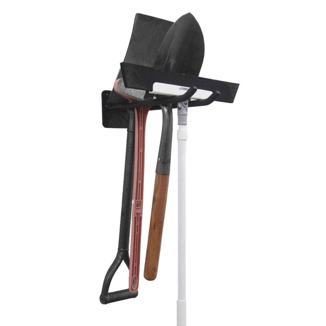 Juego de 4 soportes de pared Maclean, para herramientas, ruedas, escaleras, bicicletas, de acero, carga máxima de 70 kg, MC-436