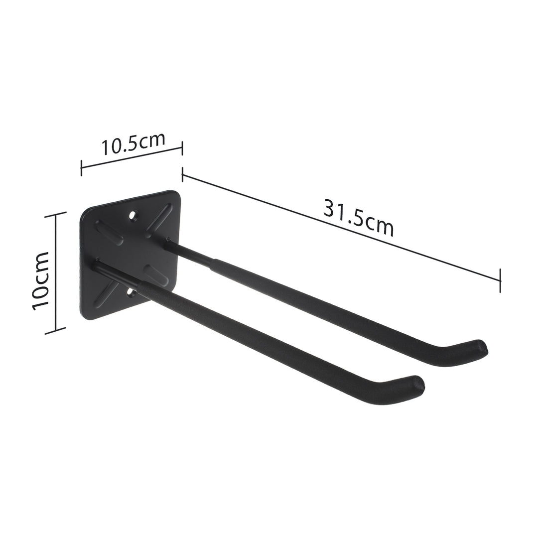Juego de 4 soportes de pared Maclean, para herramientas, ruedas, escaleras, bicicletas, de acero, carga máxima de 70 kg, MC-436