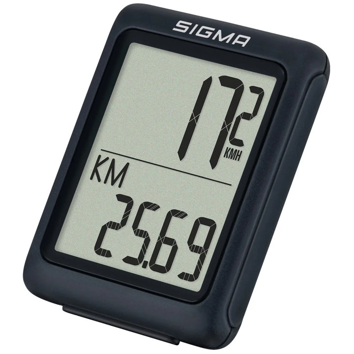 Cuentakilómetros para bicicleta Sigma BC 5.0 WR, resistente al agua y a la intemperie, pantalla grande y legible, 5 funciones básicas