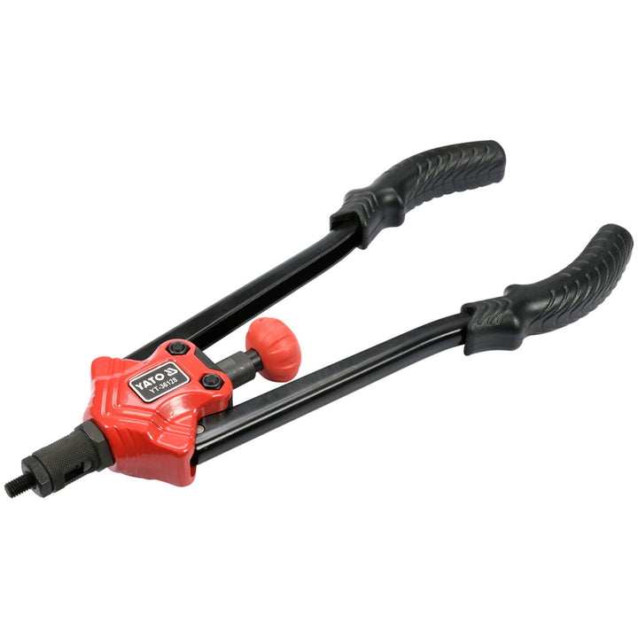 Remachadora manual Yato, para remaches de tuerca de M3 a M12, mango antideslizante, cabezales fabricados en acero CrMo de alta resistencia, YT-36128