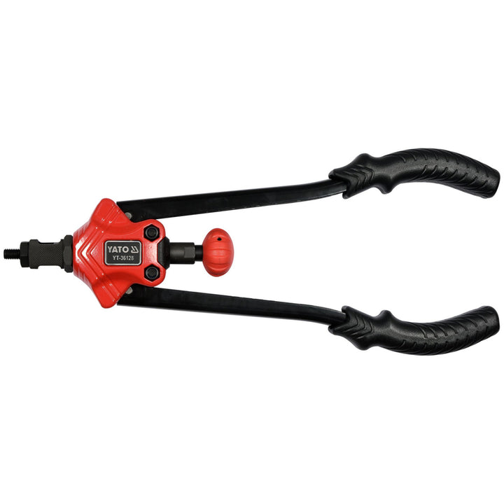 Remachadora manual Yato, para remaches de tuerca de M3 a M12, mango antideslizante, cabezales fabricados en acero CrMo de alta resistencia, YT-36128