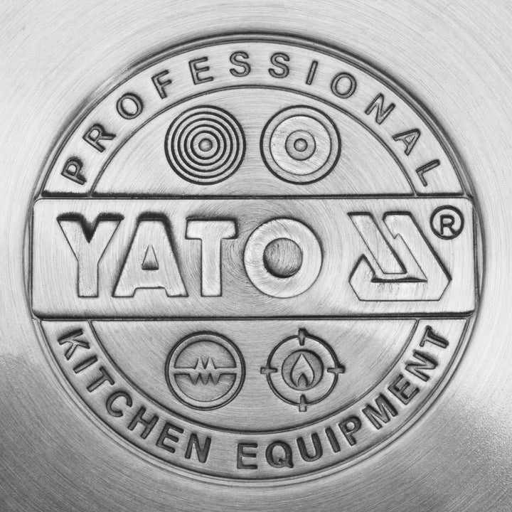 Sartén profesional para hostelería Yato Gastro, apta para todo tipo de cocinas, de acero inoxidable, diámetro de 20 cm, capacidad de 1,3 l, apta para lavavajillas, YG-00100