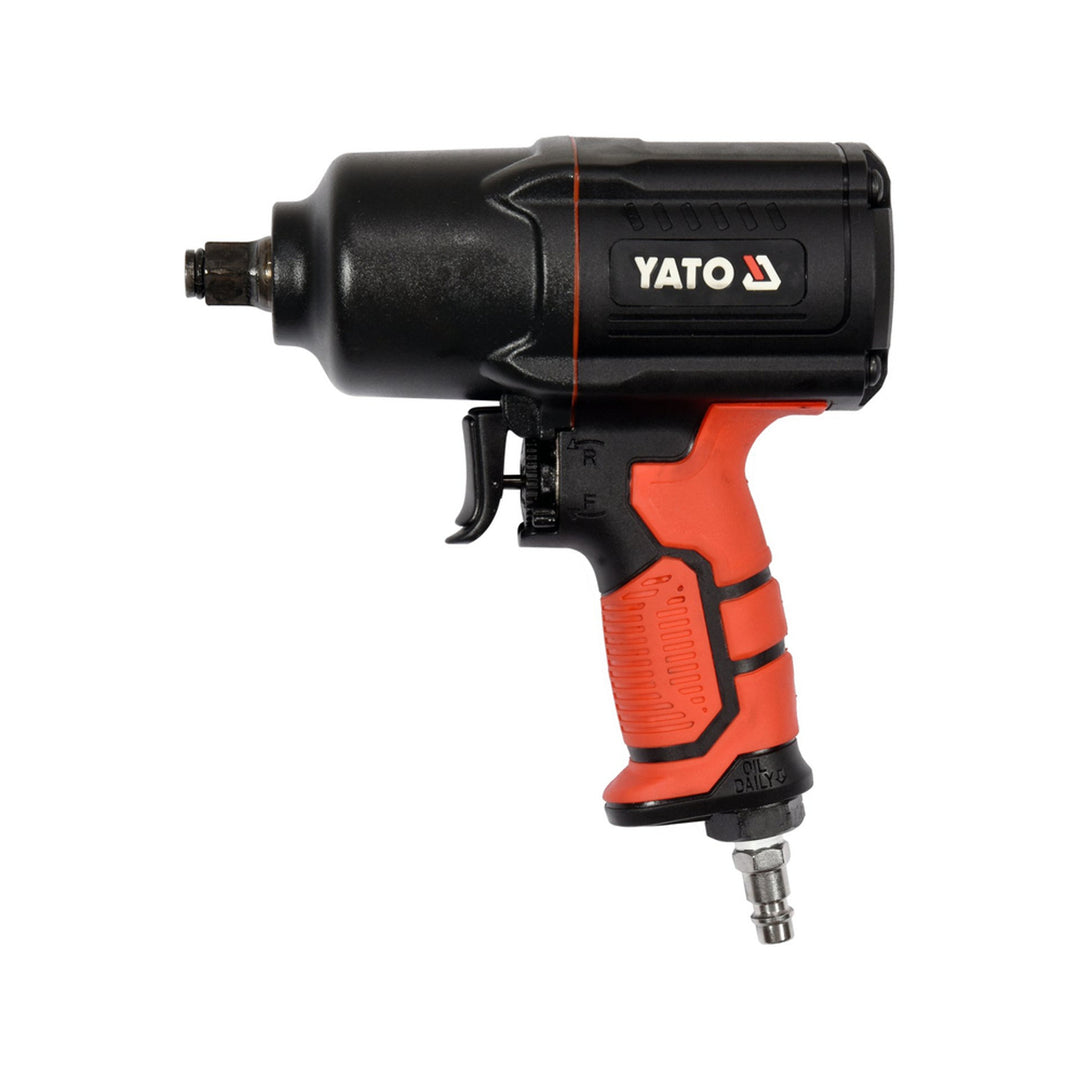 Llave neumática Yato, mango de 1/2'', selector de sentido de giro derecha/izquierda, cuerpo resistente fabricado en materiales compuestos, YT-09544