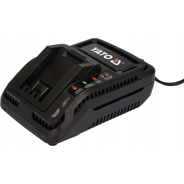 Engrasadora a batería Yato, incluye cargador y batería de 3 Ah, presión de 620 bar, iluminación de trabajo LED integrada, alta potencia y rendimiento de 284 g/min, YT-07020