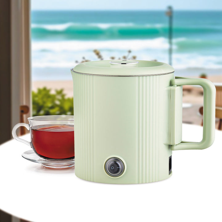 Hervidor eléctrico / olla de viaje Maestro, 2 en 1, capacidad de 0,8 l, potencia de 600 W, asa plegable, selector de voltaje 110 V/230 V, color menta, MR-009-MINT