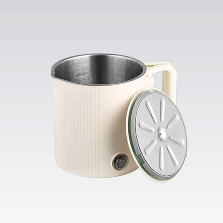 Hervidor eléctrico / olla de viaje Maestro, 2 en 1, capacidad de 0,8 l, potencia de 600 W, asa plegable, selector de voltaje 110 V/230 V, color beige, MR-009-BEIGE