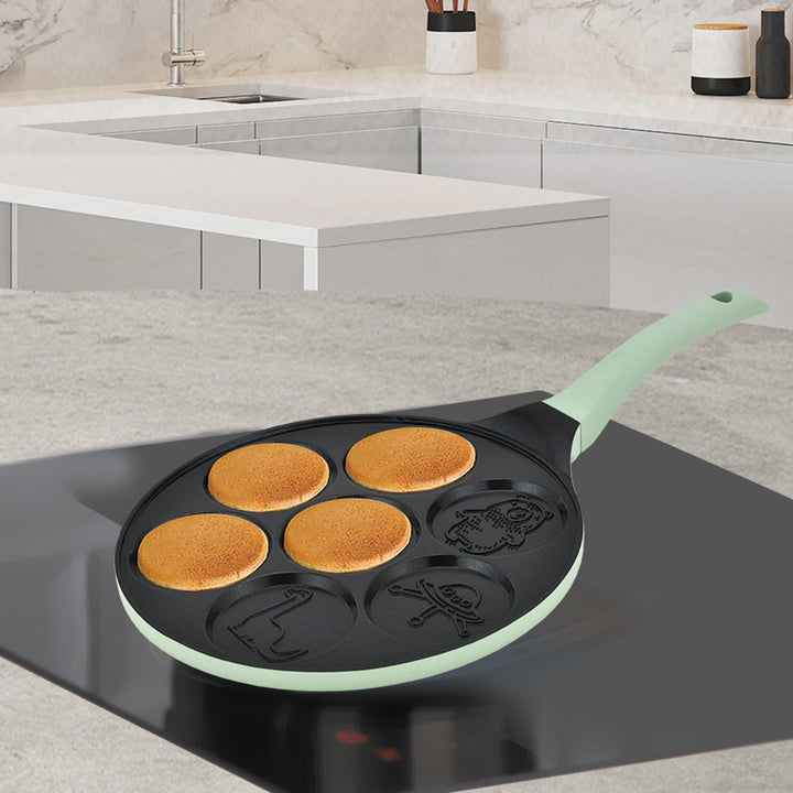 Sartén para crepes Maestro, con motivos de personajes de cuentos, diámetro de 26 cm, revestimiento antiadherente, mango de silicona, apta para todo tipo de cocinas, MR-1222-D