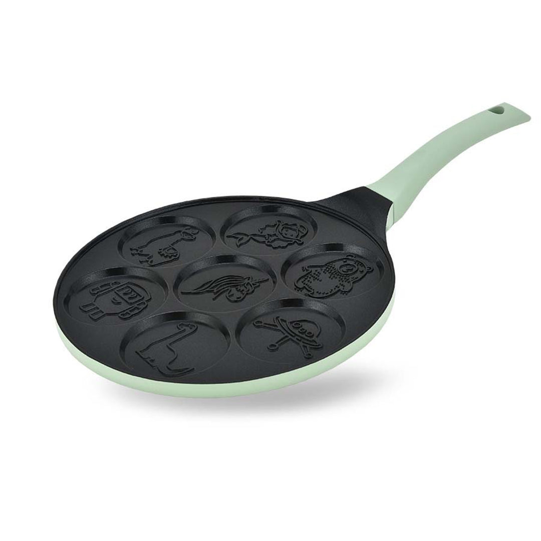 Sartén para crepes Maestro, con motivos de personajes de cuentos, diámetro de 26 cm, revestimiento antiadherente, mango de silicona, apta para todo tipo de cocinas, MR-1222-D