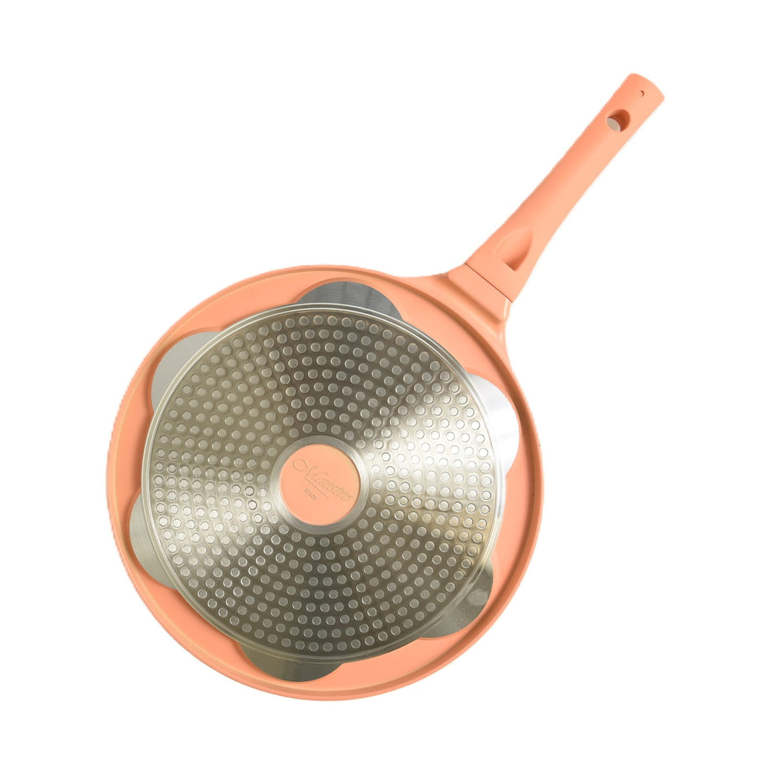 Sartén para crepes Maestro, diseño con emojis, diámetro de 26 cm, revestimiento antiadherente, mango de silicona, apta para todo tipo de cocinas, MR-1222-B