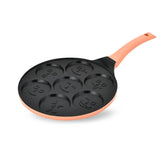 Sartén para crepes Maestro, diseño con emojis, diámetro de 26 cm, revestimiento antiadherente, mango de silicona, apta para todo tipo de cocinas, MR-1222-B