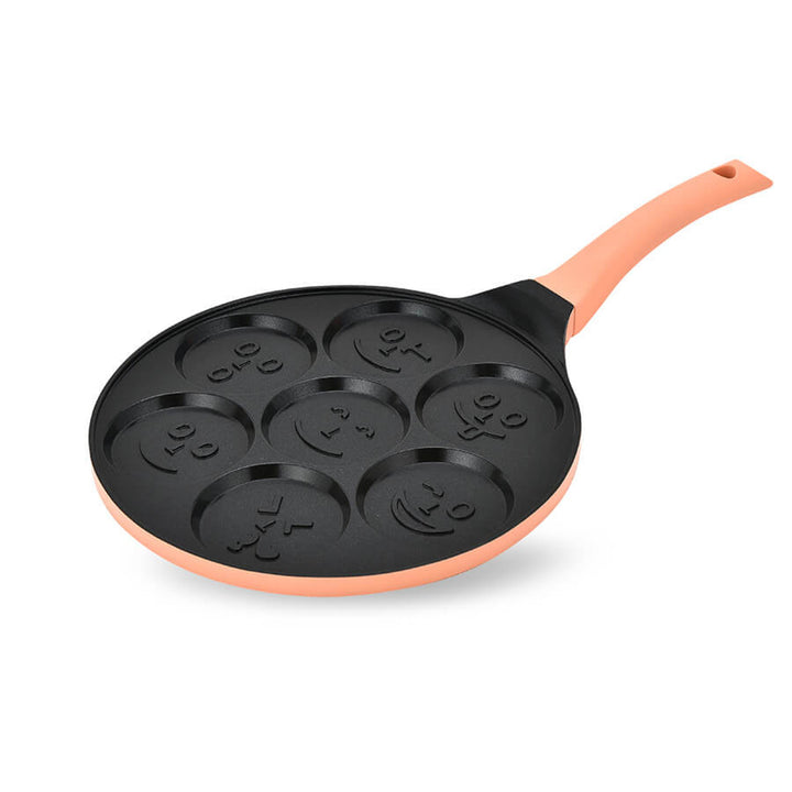 Sartén para crepes Maestro, diseño con emojis, diámetro de 26 cm, revestimiento antiadherente, mango de silicona, apta para todo tipo de cocinas, MR-1222-B